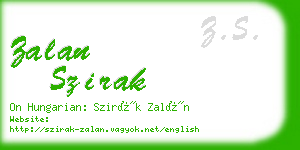 zalan szirak business card